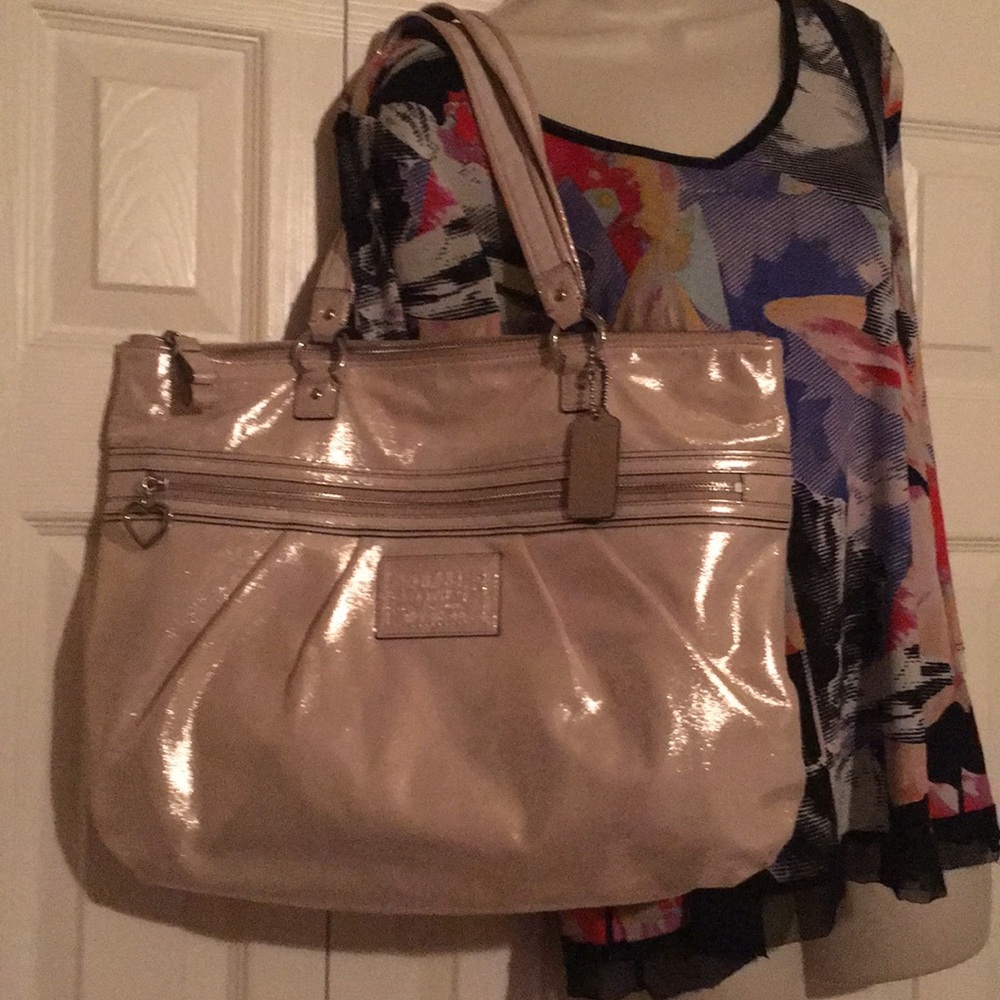 Coach Authentic Metallic Leather Large Tote bag